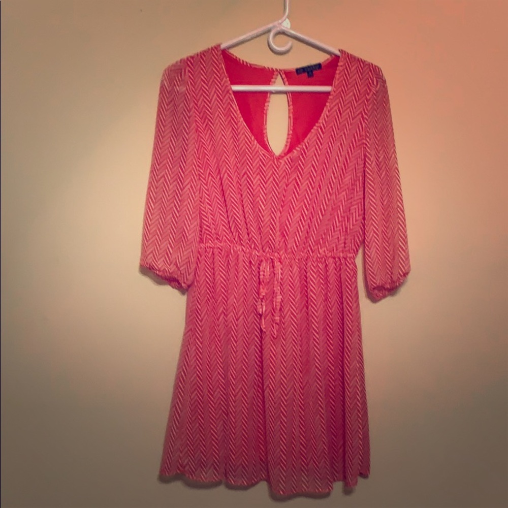 Orange and white dress, perfect for weddings!